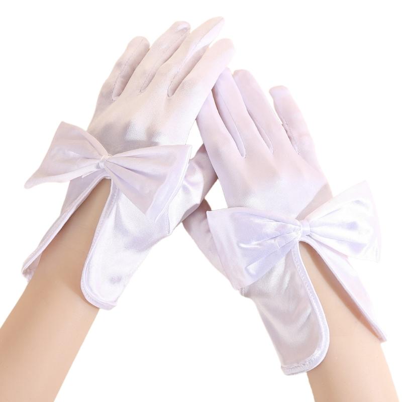 

Wedding Gloves Proms Gloves White Short Thin Gloves for Operas Women Lady Theme Proms Costume Accessories 1 білий