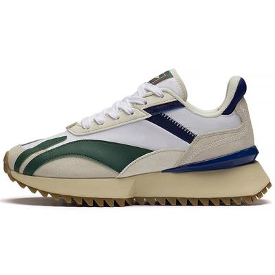 Li Ning Cargo Shock Absorption Low Top Sports Casual Shoes Women Sneakers White Green AGCS262-1