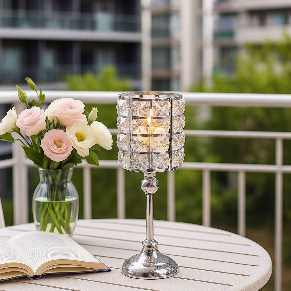 Luxury Crystal Candle Holder European Style Candle Lantern Decorative Tea Light Holder  Party Table