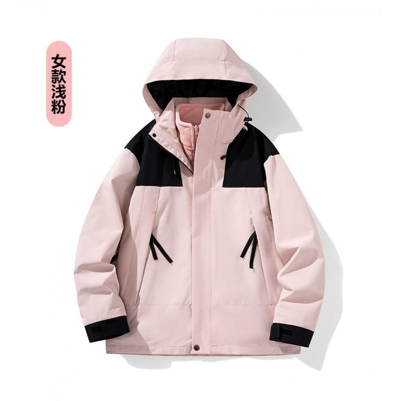 Men Women Waterproof 3-in-1 Hooded Outdoor Jacket With 320g Fleece Liner Hiking Camping Skiing Winter