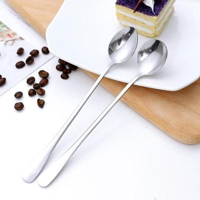 Rührlöffel mit langem Griff aus Edelstahl für Kaffee, Cocktails, Tee, Desserts, Milch und Honig.