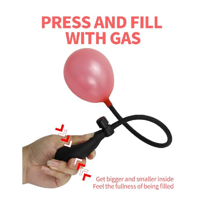 Silicone Expandable Inflatable Anal Pulg Vagina Massager Dilator Butt Pulg BDSM Sex Toy for Men