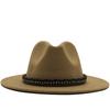 Women S British Style Cashmere Large Brim Fedora Hat 56 58cm