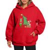 Ladies' Christmas Style Printed Hoodie With Wool And Pockets For Women