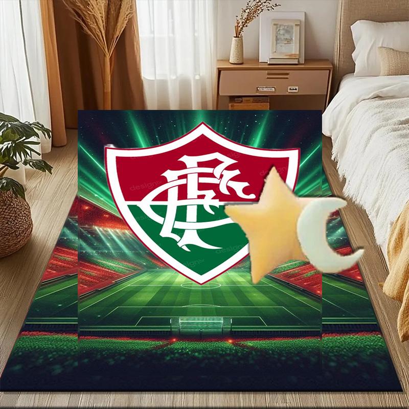 Flumi-nense Football Crest Printed Office Carpet Chair Cushion Entryway Rug, Rugs for Living Room, Bedroom Christmas gifts