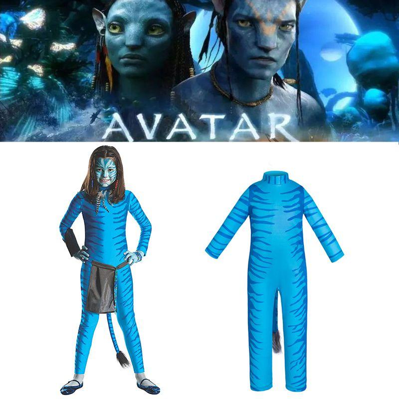 Exquisite Avatar Cosplay Suit For Halloween Party Unisex Kids Jumpsuit Set