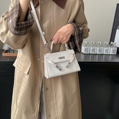 2025 invierno nuevo retro casual portátil pequeño bolso cuadrado simple moda temperamento hermoso bolso de hombro mensajero