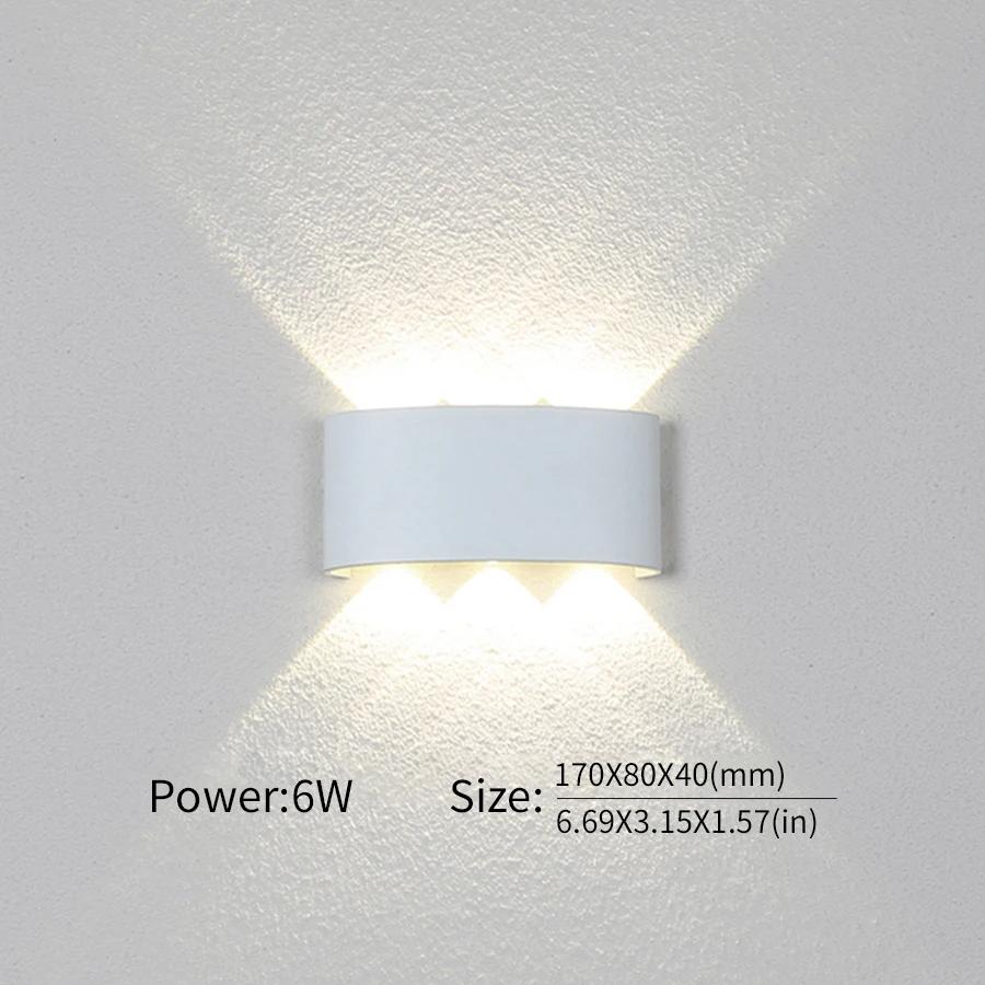 LED Wall Lamp Outdoor Waterproof IP66 Interior Wall Light 2W 4W 6W 8W 10W minimalist creative bedroom bedside lamp