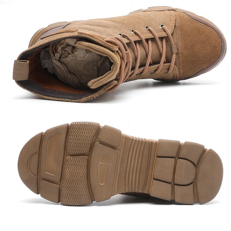 Men Steel Toe Work Boots Anti Smash Anti Piercing Safety Shoes Non-slip Indestructible Shoes Male Female Construction Work Shoes