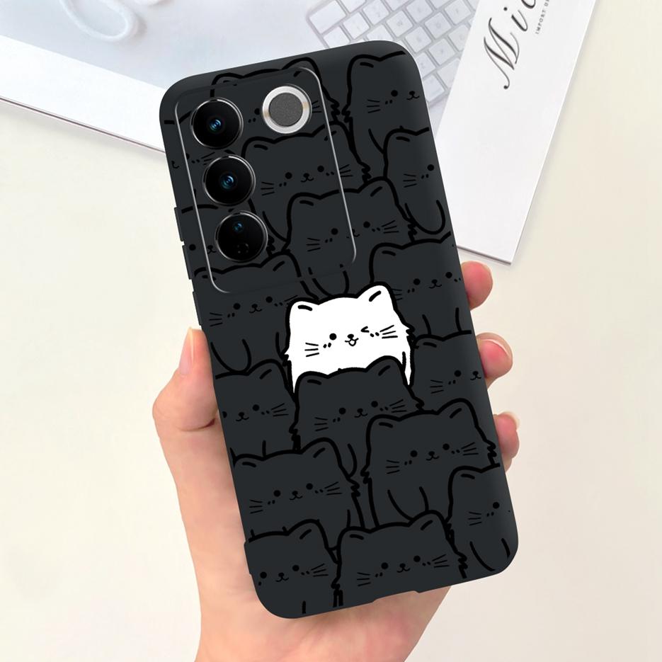 For Vivo V27 Case Vivo V27e V2237 Cute Fashion Painted Cover Soft Silicone Phone Case For Vivo V27 Pro V 27 V27e Back Cover Bags