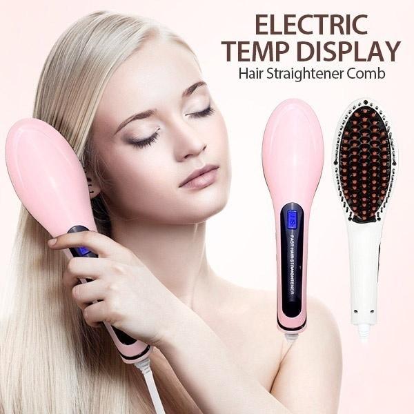 Elektrischer Haarglätter LCD-Ionenbürste Automatisches Haarstyling-Tool