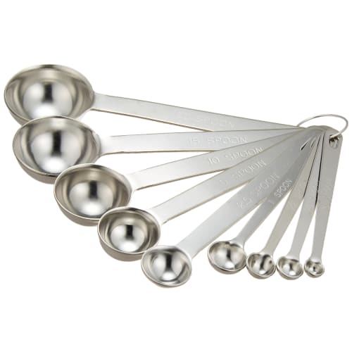 Wadasuke 18-8 Extra Thick Measuring Spoons, Set of 9 [Product Number] BKI449