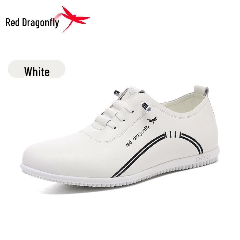 Red Dragonfly Men s Black Waterproof Leather Casual Sports Shoes – Autumn/Winter Collection 44