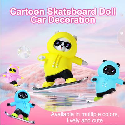 Car Center Console Ornaments Mini Sliding Bear Car Fragrance Decoration Interior Accessories