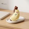 Small Banana Plush Toy Cute Keychain, Soft Stuffed Fruit Pendant Simulated Key Holder with Embroidered Face, Cartoon Bag Charm for Backpack