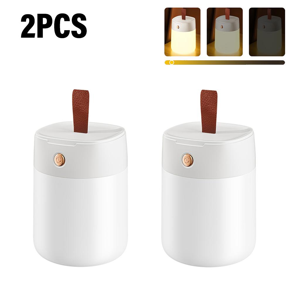 USB rechargeable night light, rechargeable bedside lamp, stepless dimming, hanging outdoor camping lamp, portable handheld lamp