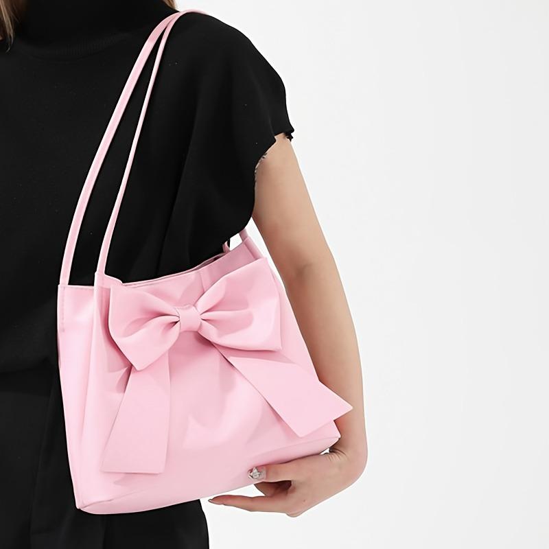 Women's Simple Hand-held Large-capacity Bow Tote Bag