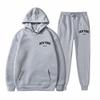 Men Women Streetwear Fleece Hoodie Set Fashion Pullover Long Two-Piece