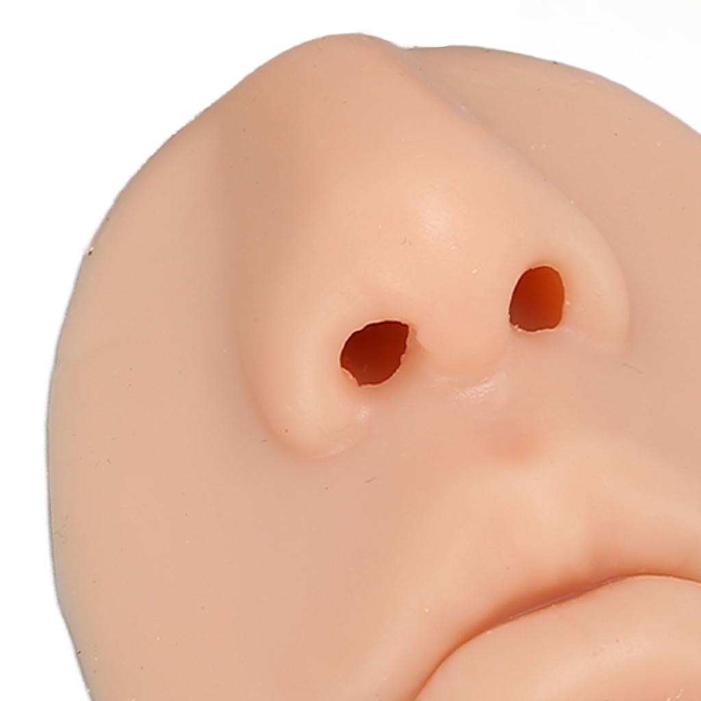Silikon-Ohr-Modell Anfänger Simuliertes 3D-Nasen- und Mundmodell Display-Requisite Lehrmittel für Piercing-Übung Mittlere Hautfarbe
