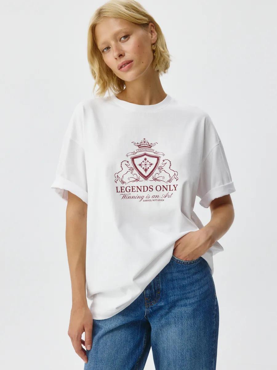 

Oversized T-shirt with Love is... and car maintenance print 4XL