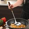 Stainless Steel Soup Spoon Extended Thick Wooden Handle Large Deep Hot Pot Spoon Home Kitchen Cooking Utensils4