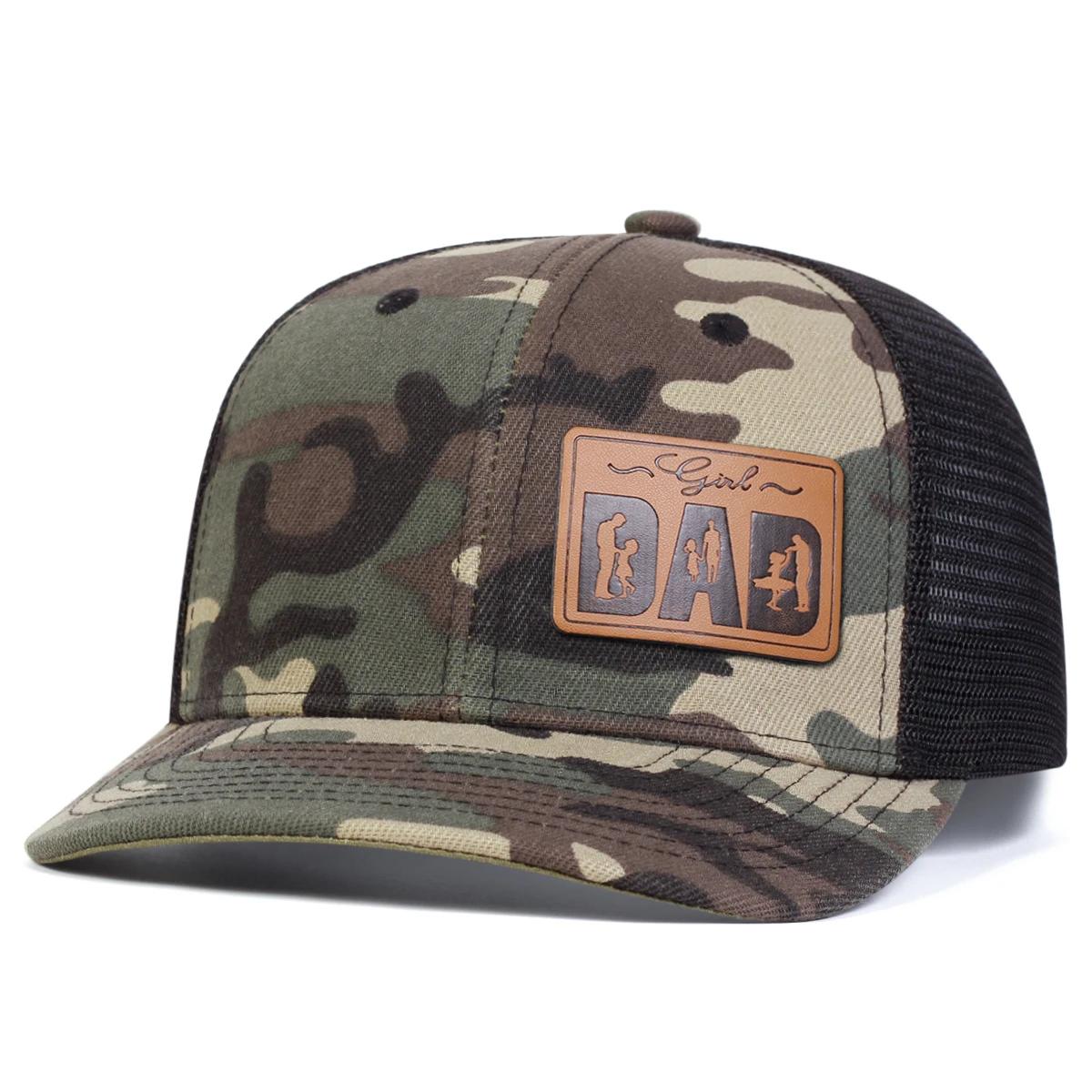 

Unisex Dad Letter Brown Leather Label Baseball Net Caps Spring Summer Outdoor Adjustable Casual Hats Hip Hop Hat Sunscreen Hat