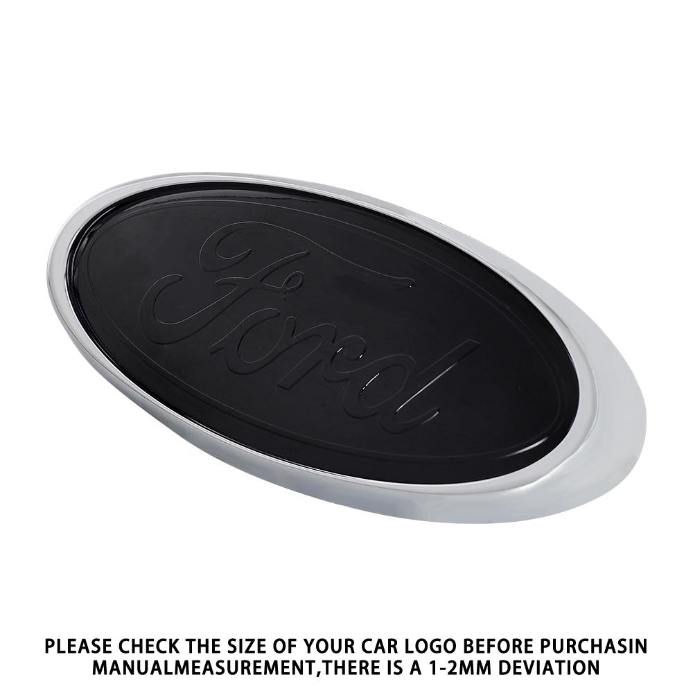 QVHI3 Car Front Hood Grille Emblem Bagde Sticker Cover Accessories Auto Styling For Ford Focus Kuga Mondeo SMax Fiesta Ranger Mustang