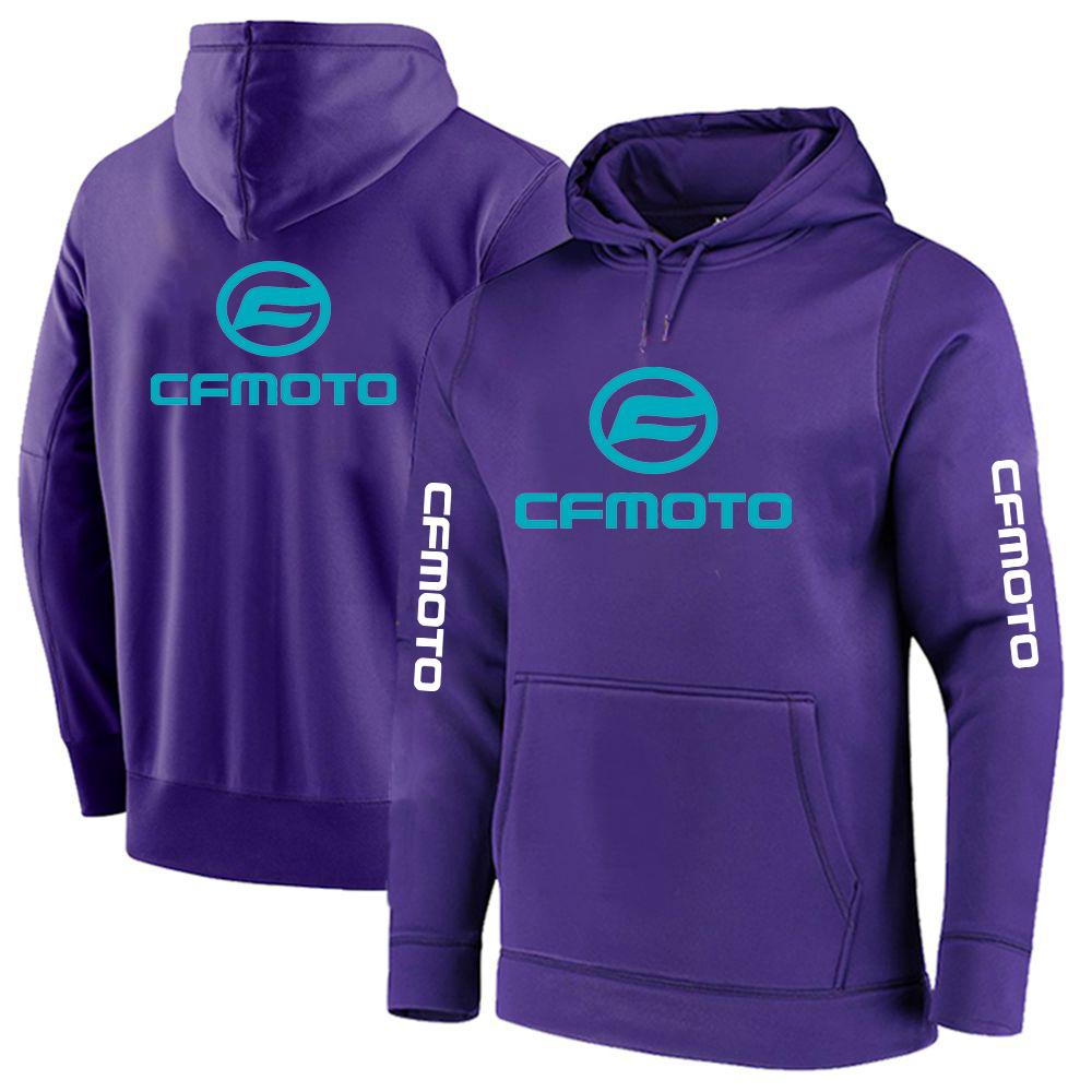 2025 Spring And Autumn Man's Cfmoto Logo Print Solid-Color Popular Pullover Hooded Premium Coat Classic Custom Loose Hoodies