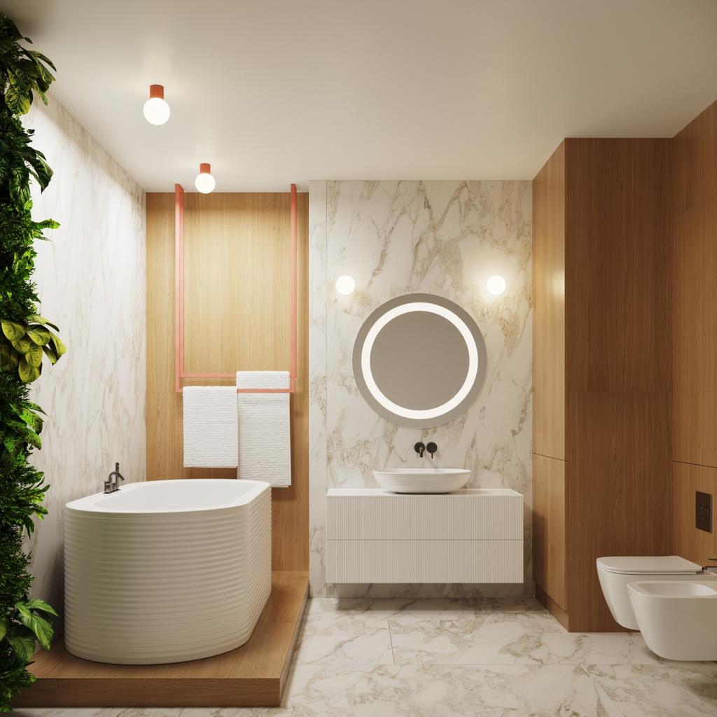 Spot Sufitowy Nowoczesny Brzoskwiniowy Ryflowany Korpus Szklana Biała Kula Do Łazienki Przedpokoju 1Xg9 8W Ip44 Halo Sollux Lighting