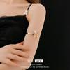 European & American Pleated Metal Bangle: Elegant Cold-Style Bracelet with High-End Luxury Design