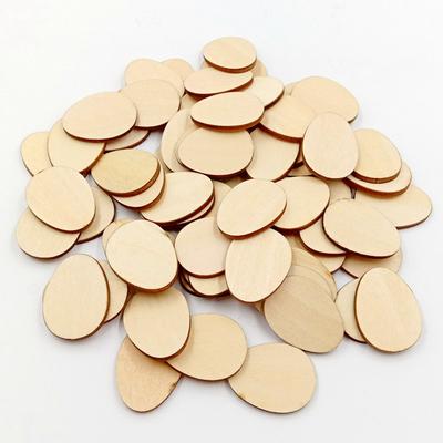 10Pcs 120Mm Egg Shape Raw Wood Crafts Unfinished DIY Decoration Pieces for Painting Stenciling Tags Wall Art Christmas Nursery