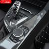 Carbon Fiber Pattern Car Stickers Gear Shift Panel Cover Interior Trim For BMW F30 F31 F32 F36 3 4 Series 2013-