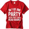 Daily Wear Summer Boys tshirt I Like To Party And By Party I Mean Read Books Short Sleeve Breathable O Neck Top Tees