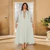 AB420 Middle East Women's Embroidered Cord Muslim Pullover Dress