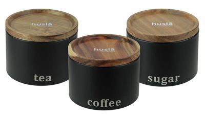 HUSLA Küchenbehälter-Set schwarz 73949