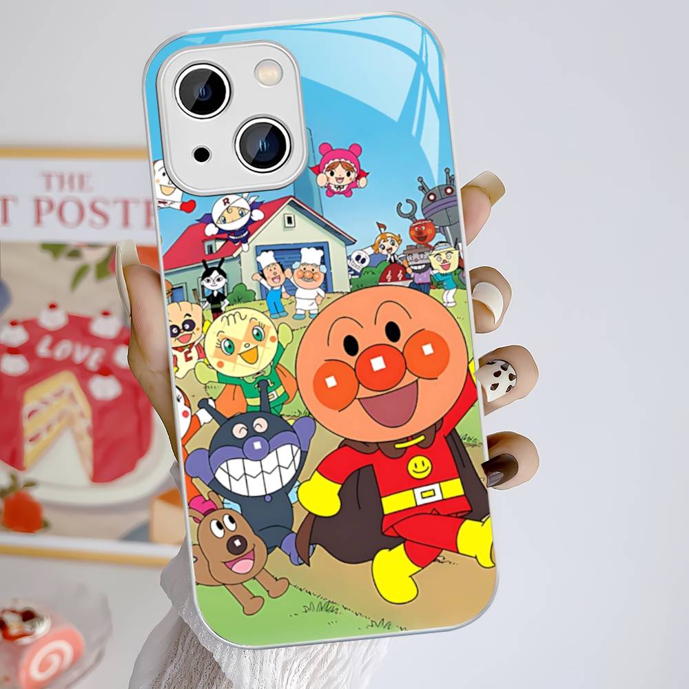 1pc Cartoon A-AnpanmanS Anime Tempered Glass For Iphone 14 13 12 11 Pro Mini XS MAX 14Plus X XS XR Cover