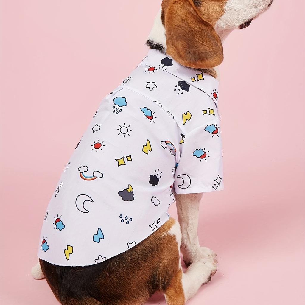 Haustierkleidung, Hunde, Katzen, Hemden, bequem und atmungsaktiv, kleine Blumenmuster, schlicht, großzügig, frisch und süß