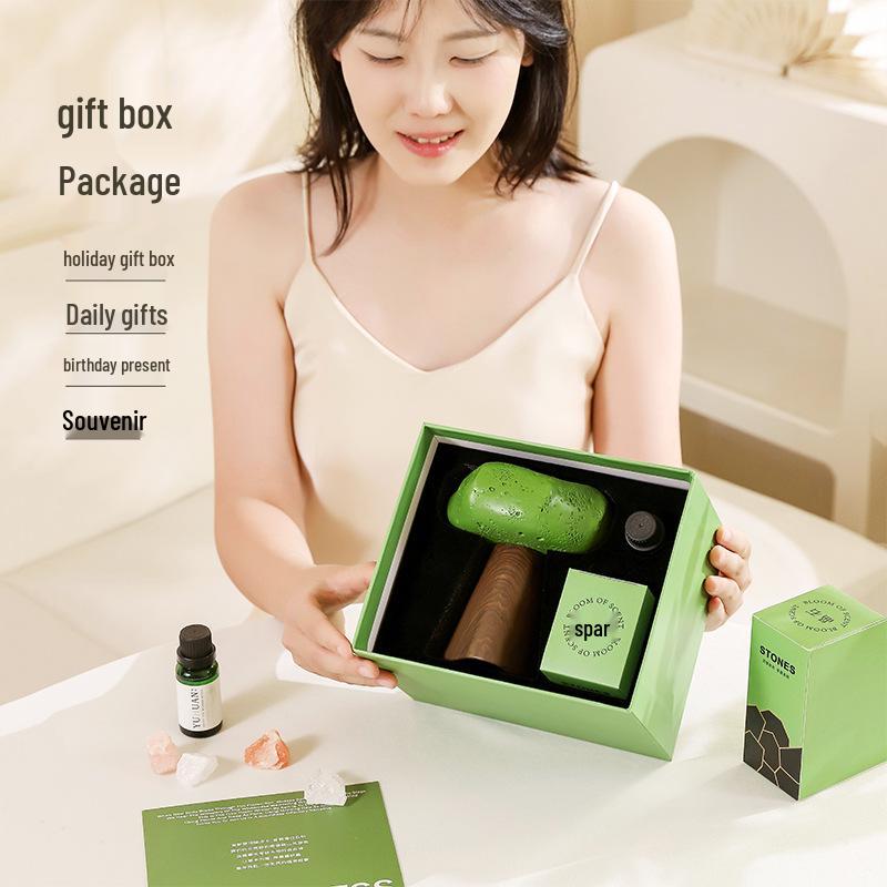 Wilderness Secret Scented Stone Diffuser Gift Set - Indoor Flameless Aroma Ornament for Holidays and Parties