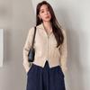 Women S Short Knit Cardigan With Zipper Casual Style