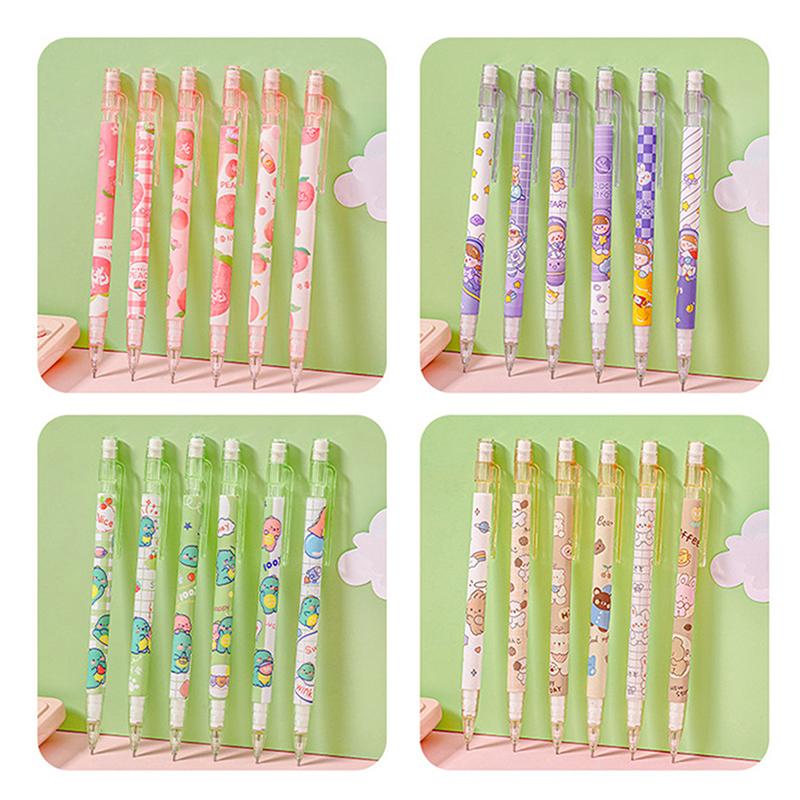 1 Stück 0,5 mm Druckbleistifte Kawaii Automatikstifte mit Radiergummi Studenten Schreibwaren Schreibwerkzeug Niedliche Schulbürobedarf