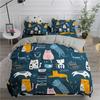 Juego de Ropa de Cama de Dibujos Animados Gatos Lindos Cómoda Funda Nórdica Funda de Almohada Juego de Cama Decoración Habitación Infantil Textiles para el Hogar