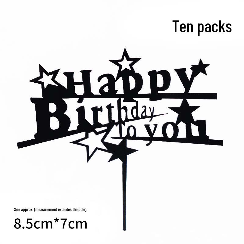 50 Stück Goldene Acryl-Kuchenstecker - Geburtstag, Festival, Muttertagsfeier