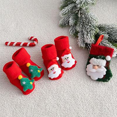 Baum Weihnachtsmann Verdickt Kinder Baumwollsocken Kleinkind Kurze Socken Baby Weihnachtsstrümpfe Hausschuhe Socken