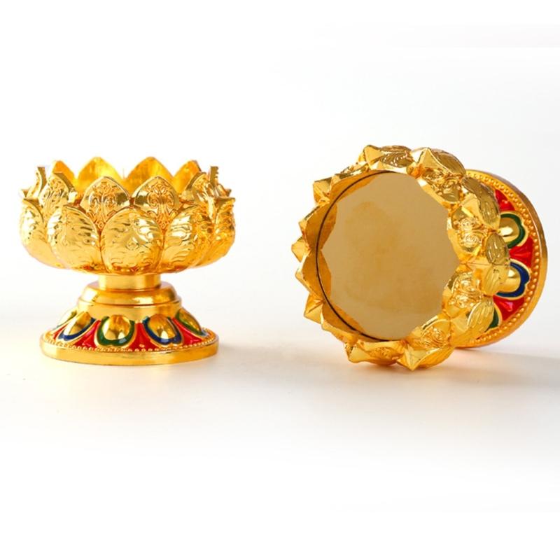 Butter Lamp Holder Coppers Candlestick Candle Holder Iron Lamp Holder Lotuss Buddhas Lamp Base