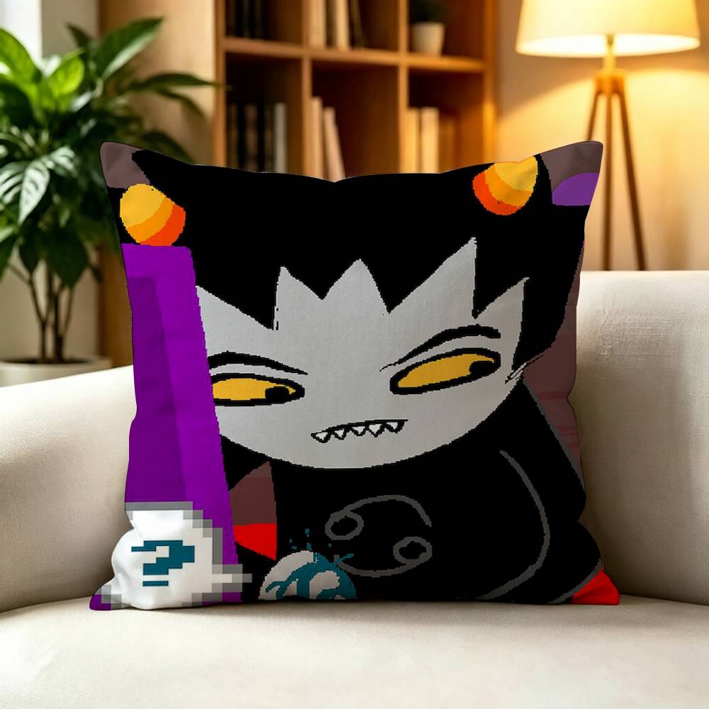 K-Karkat V-Vantas Square Double-Sided Printed Pillow Case Sofa Cushion Cover Bedroom Bedside Decor