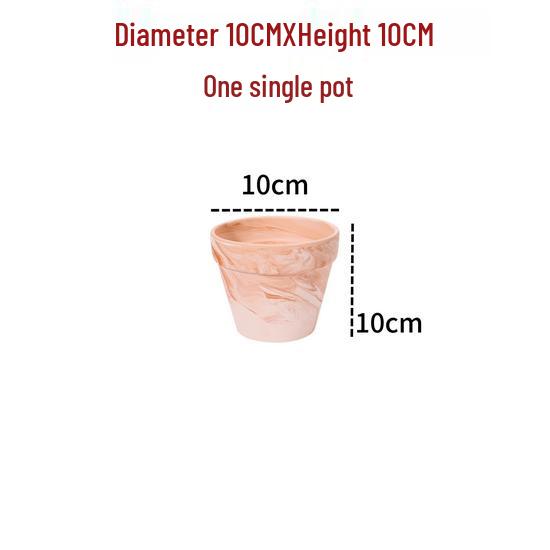 Nordic Style Macchiato Terracotta Flower Pot - Large, Breathable Red Clay with Kiln-Changed Color