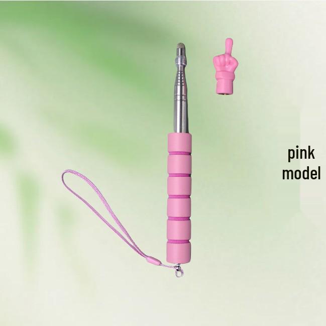 Retractable Stainless Steel Teaching Pointer for Children s Finger Reading розовый