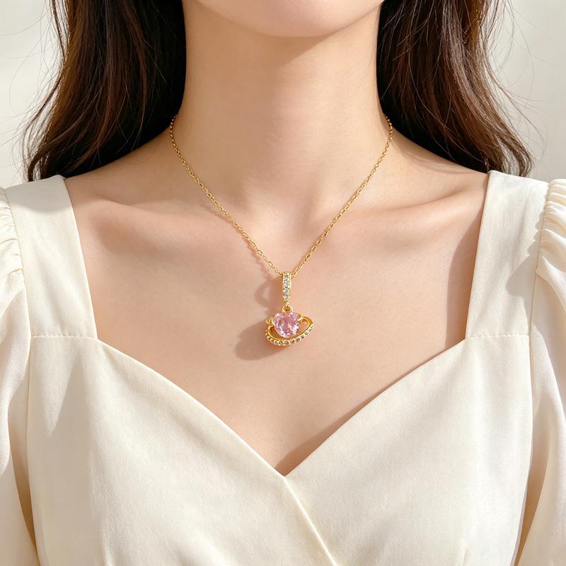 Women s Light Luxury Versatile Collarbone Love Necklace G322
