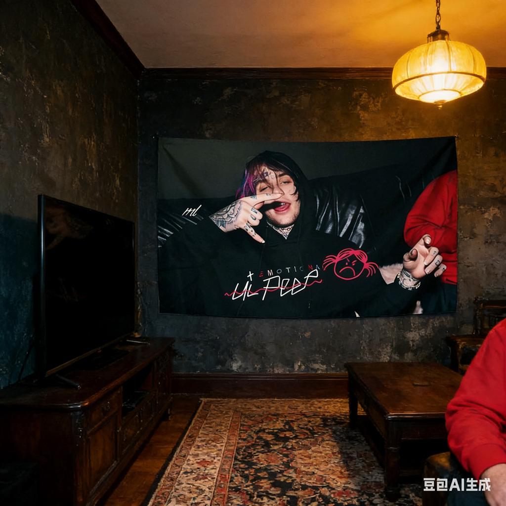 1pc Emo Rap Artist Tapestry Polyester 2D Print Wall Hanging for Bedroom Living Room Dorm Decor Fun Gift for Hip Hop Fans