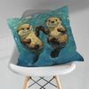 Cute Otter Cartoon Pillow Case For 30x30cm45x45cm55x55cm For Home Bedroom Decoration And Protector